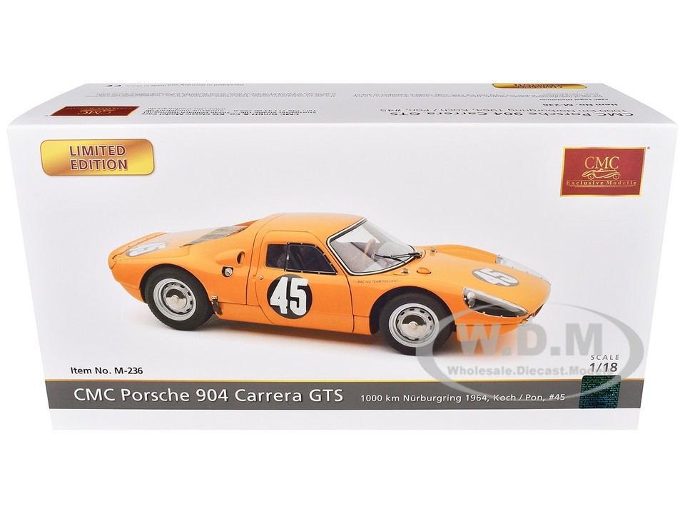 CMC Porsche 904 Carrera GTS – #45 Koch – 1000km Nürburgring 1964 – Échelle 1/18 – Neuve