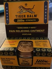 Tiger Balm  Ultra Strength Pain Relieving Ointment - 0.63 oz. New In Box