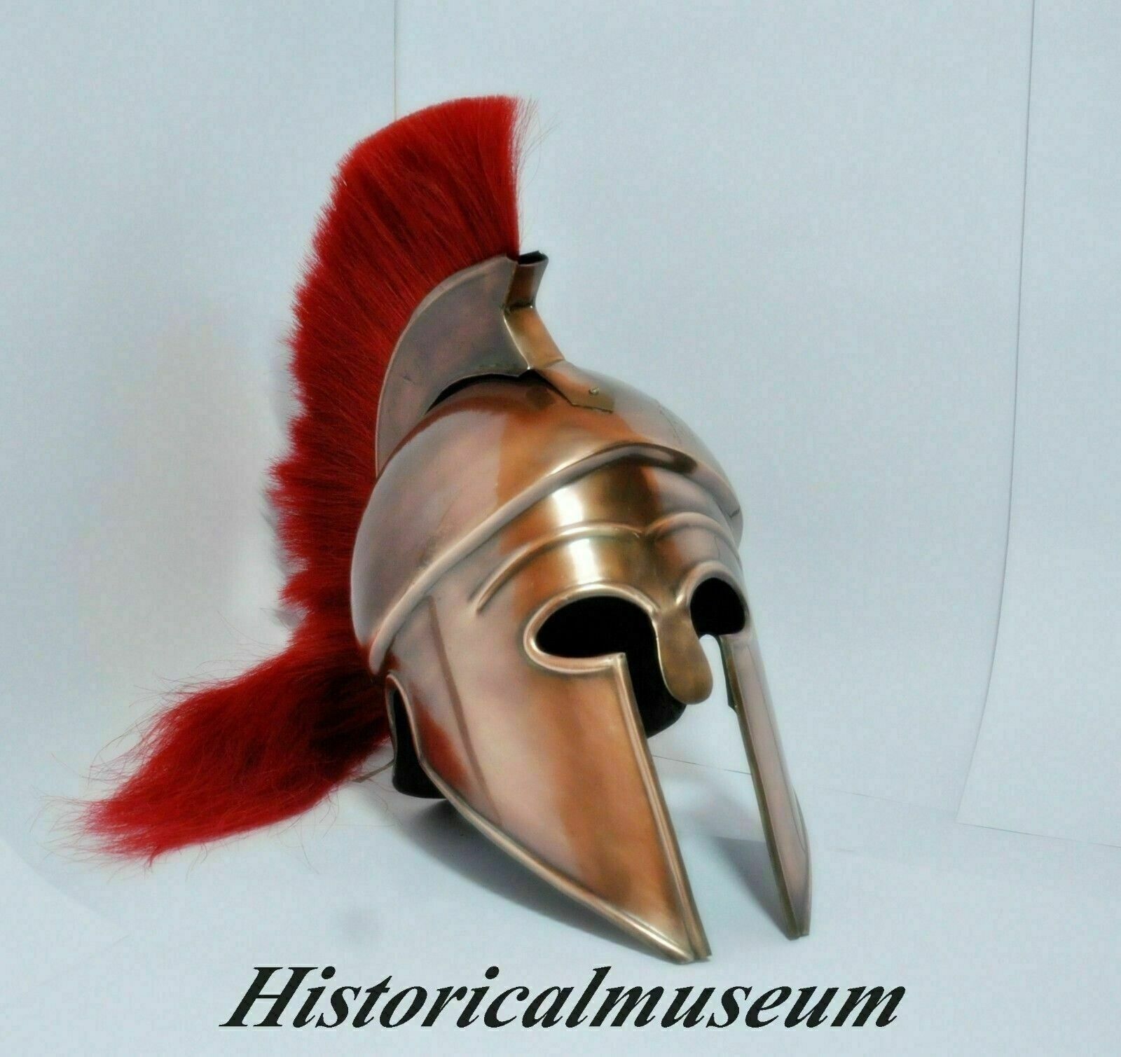 Casco Corintio Griego Pluma Roja Armadura Caballero Medieval Gorra Libre...