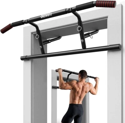 ONETWOFIT Barre de traction pour porte sans vis Barre de traction réglable - Photo 1/4