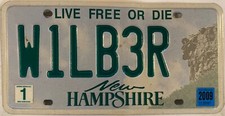 Vanity WILBER WILBUR license plate Wright Brothers Aviation Fly Charlotte’s Web