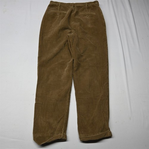 Jos A Bank 34x32 Tan Brown Wide Wale Colorfast Corduroy Pleated Mens Pants - Picture 9 of 9