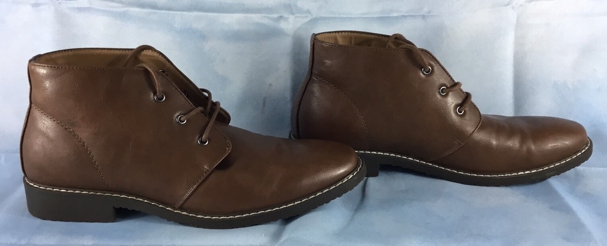 Guess Chukka Ankle Boots Mens 9M Lace Up Shoes Brown Faux 
