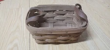Vintage Longaberger 1986 Small Basket Approx 7"X5"X4" Signed