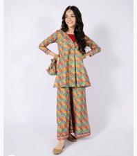 pakistani Indian kyseria Girls Sharara Suit 4 Piece Party Dress Size 4-5 Years