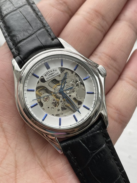 rotary skeleton watch