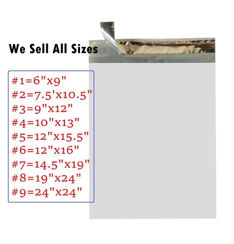 500 #7 14.5X19 Poly Mailer Self Sealing Shipping Envelopes Waterproof Mail Bags - Picture 2 of 9