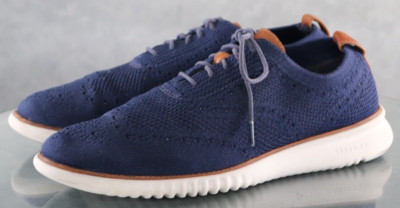 Cole Haan Zero Grand Men's Wingtip Casual Sneakers Shoes Size 10 M Blue