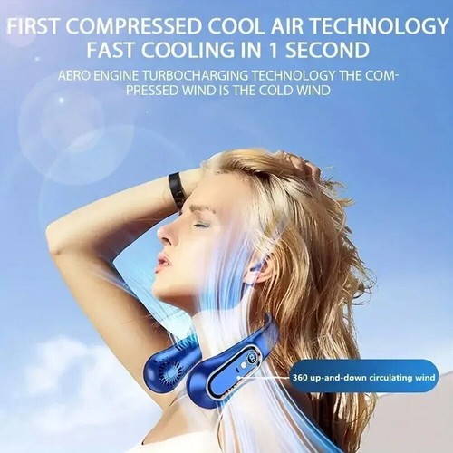 Neck Fan USB Portable Neck Fan Rechargeable Portable Cooler Neckband Bladeless~ - Picture 12 of 87