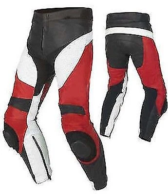 Motorbike/Motorcycle Black/Red/white Leather Racing Pant/Trouser-MotoGp