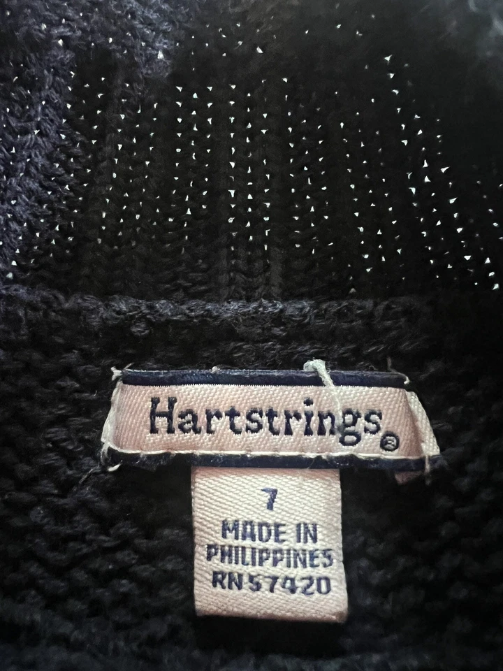 Suéter Hartstrings Talla 7 Bandera Americana Niños Niñas Azul Marino Rojo Blanco Azul Foto 3 de 4