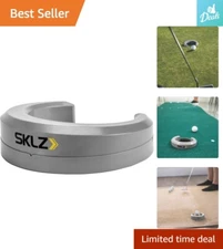 Portable Golf Putting Cup - Improve Accuracy - Practice at Home or Office - Gray