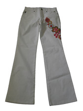 vintage Moschino Jeans Donna Color Embroidered White jeans 28