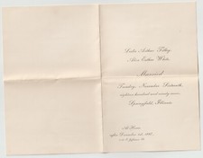 Invitación de fiesta de boda de Estados Unidos 1897