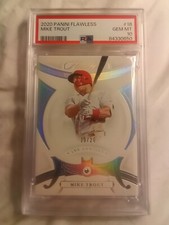 2020 Panini Flawless Mike Trout Diamond Gem BOOKEND #20/20 POP 1 Gem Mint PSA 10