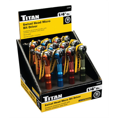 Titan 1/4 in. Drive Micro Bit Driver Counter Display