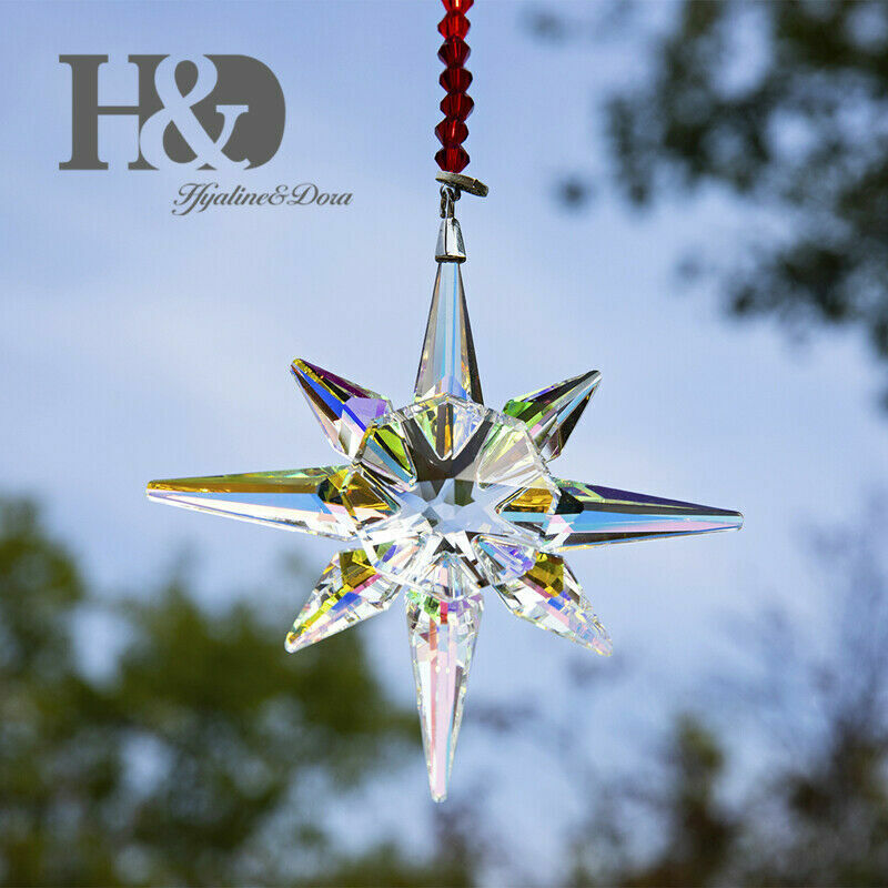 Crystal Meteor Hammer Star Ornament Christmas Collectible Hanging