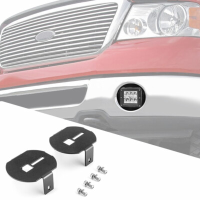 LED Cube Fog Light Pod Front Bumper Mounting Bracket Kits For Ford F150  06-14