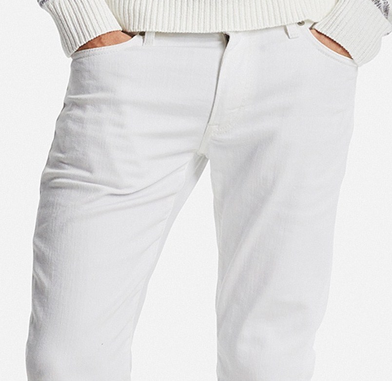UNIQLO 'Miracle Air' Men's Skinny Fit Jeans White 31W x 34L