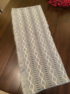 Woman's Grey Infinity Knit Scarf 