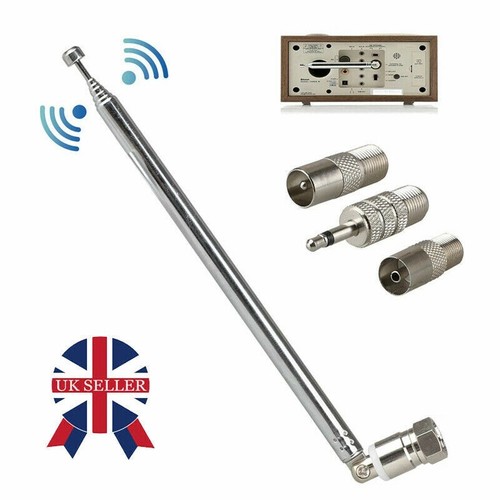 1 Sets Teleskop DAB FM Radio Antenne Mit 3 Adapter HiFi AV Receiver Mini System - Bild 4 von 9
