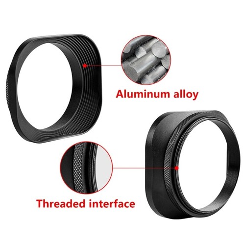 62mm Square Lens Hood in Aluminum Alloy Provides Lens Protections Glares Reduces - Picture 7 of 8