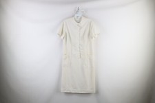 Vintage 50s Rockabilly Womens Small Distressed Short Sleeve Nurse Uniform Dress