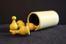 Game Pieces Vintage 1959 PARCHEESI - Selchow & Righter - Tokens, Die Cup Yellow