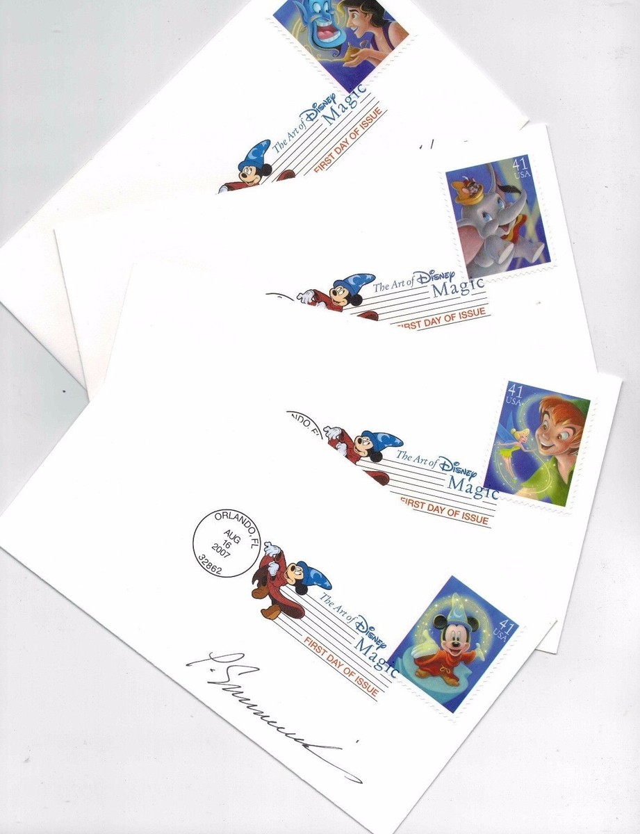 4192-4195 41c Art of Disney Magic set of 4 covers FDC WITH