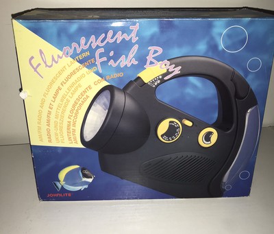 Fluorescent fish boy Radio Lantern Combo AM FM Radio Fluorescent Lantern NOS