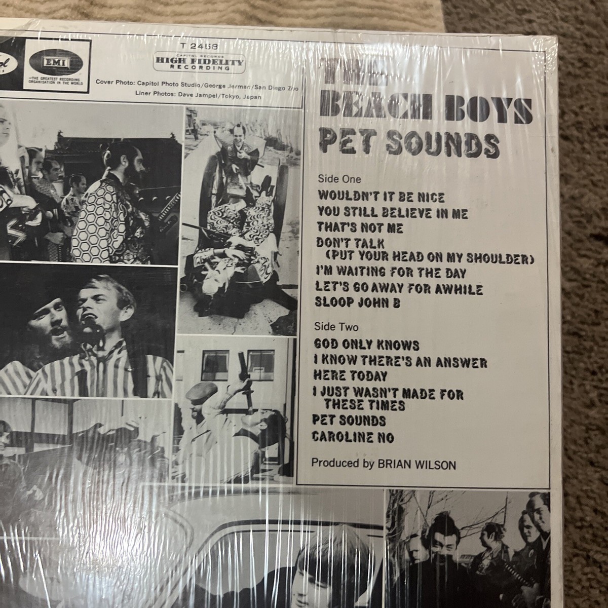 Beach Boys Pet Sounds Vinyl Lp t2458 (1966) Mono Brian Wilson