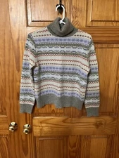 WOMENS LAMBS WOOL & ANGORA BLEND TURTLENECK SWEATER SZ PETITE M...SARAH SPENCER