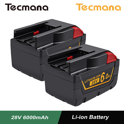 2X 28V 6.0Ah Li-Ion Akku für AEG Milwaukee M28 M28B M28BX MC28 MC28V 48-11-2830