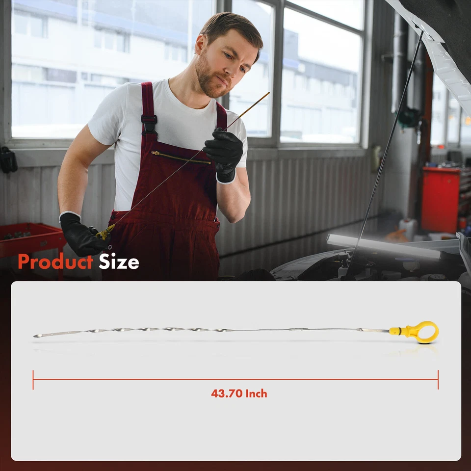 Varilla de medición de aceite de motor para Ford E-350 Club Wagon E-450 Econoline Super Duty 6,8 L Foto 3 de 4