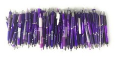 Bulk Misprint Pen Lots: PURPLE/VIOLET/LAVENDER Ballpoint Click Pens: 30/100/500