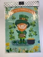 St. Patrick's Day Indoor Outdoor Garden flag 12" x 18" Leprechaun Good Luck