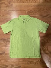Boys XL 14/16 Polo Shirt Bright Green Wonder Nation Boy Short Sleeve Top EUC