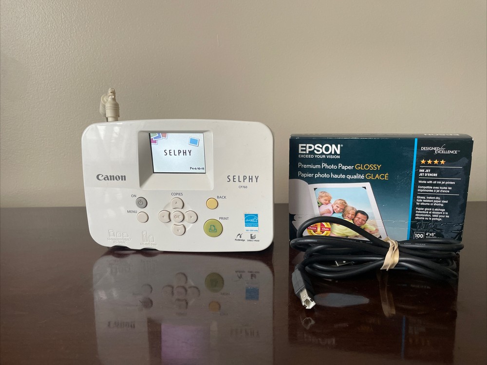 Canon Selphy CP760 Compact Photo Printer Tested with Paper No Tray