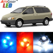 9 x Premium White LED Lights Interior Package Kit For Toyota Sienna 1998-2003