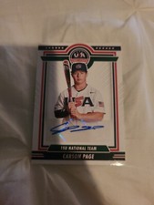 Carson Page 2022 Panini Stars & Stripes USA Auto 15US-CP, 135/499