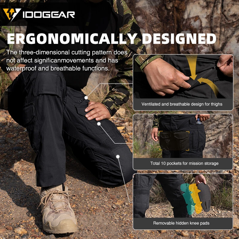 IDOGEAR Tactical G5 Pants Water Resistant Multi-pocket Heavy Combat Trousers - Image 4 of 4