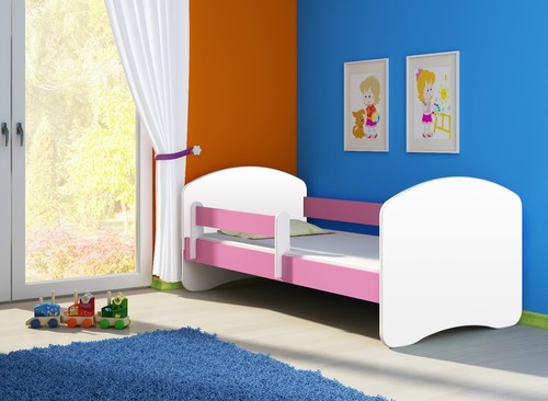 Jugendbett und Matratze mit einer Schublade Kinderbett  Weiß ACMA - Bild 12 von 46