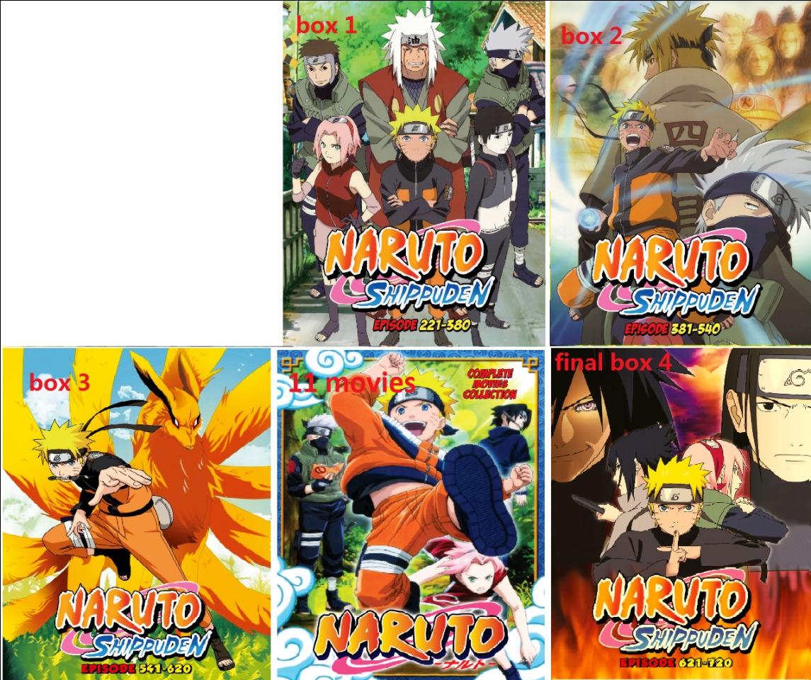 NARUTO SHIPPUDEN - COMPLETE ANIME TV SERIES DVD (1-500 EPS)(FULL ENGLISH  DUBBED)