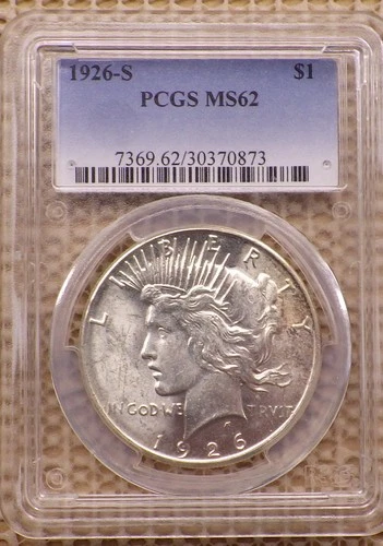 1926-S Peace Dollar PCGS MS62