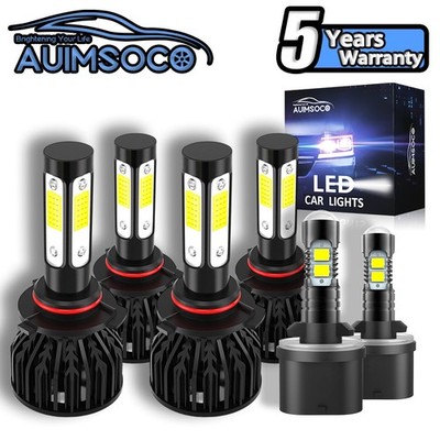 For 1996-2002 Saturn SL1 SL2 6Pcs 6000K LED Headlights+Fog Light Bulb Bright Kit