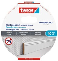 Tesa Powerbond Montageband FüR Tapete/Putz 19 Mm X 5,0 M
