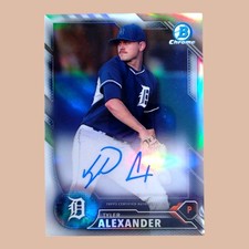 Tyler Alexander 2016 Bowman Chrome Refractor Auto #BCAP-TA 404/499 RC ⚾