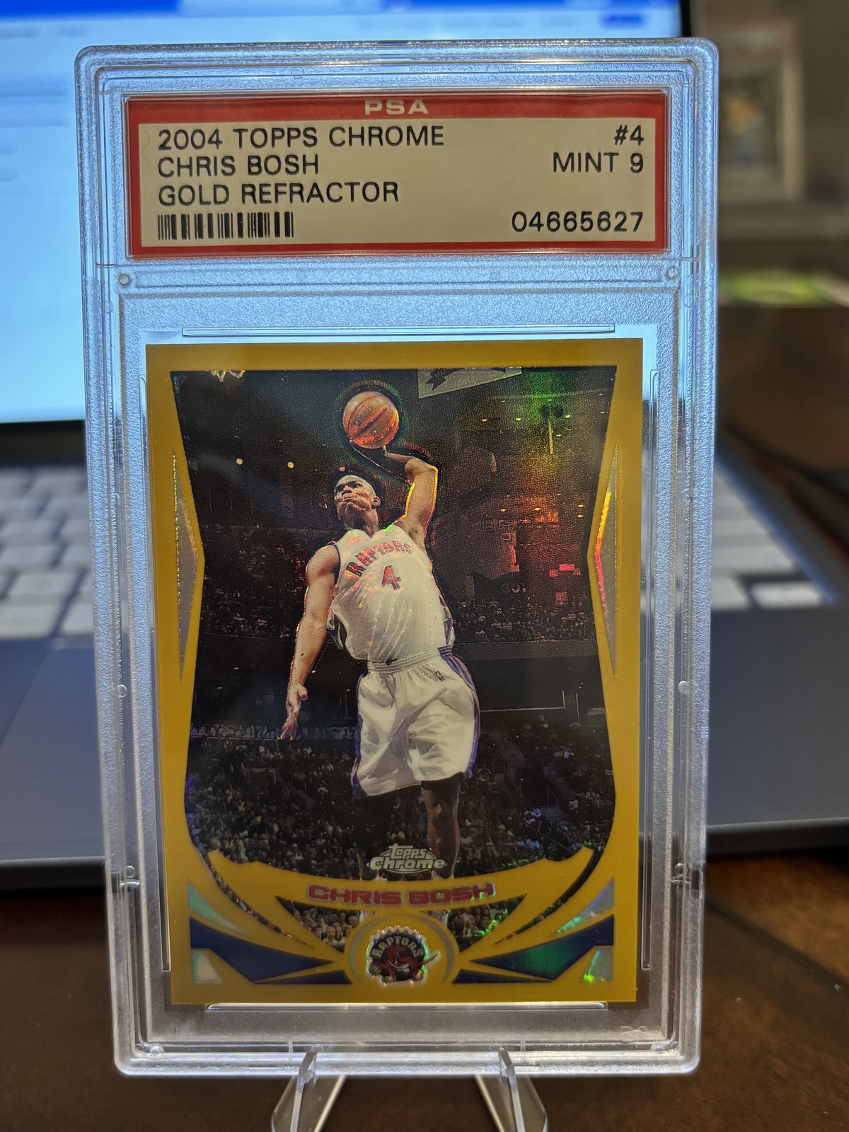 2004-05 Topps Chrome #4 Chris Bosh Refractors Gold PSA 9 #/99