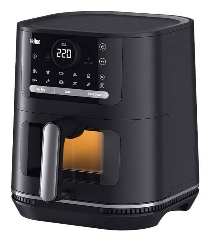 Braun HF 5075 Single Stand-alone 2000 W Hot air fryer Black, Grey
