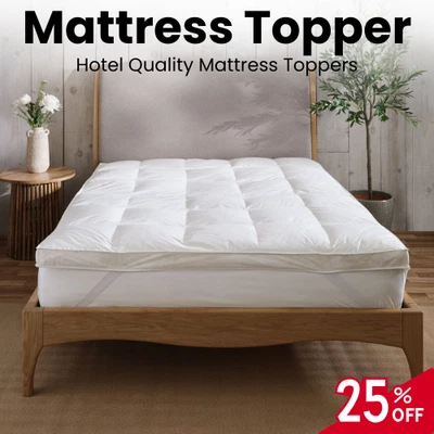 PRIME LINENS 02 Luxury Microfiber Mattress Topper Hotel Quality 10CM/4Inch Thick Deep Toppers